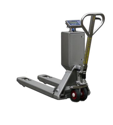 Balança de pallet Jack de aço inoxidável industrial PJA439 - Sistema de pesagem durável e higiénico