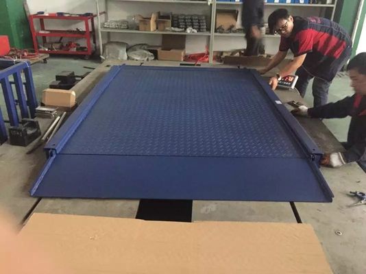 Balança de piso digital de perfil ultra baixo para pesagem industrial de carga pesada