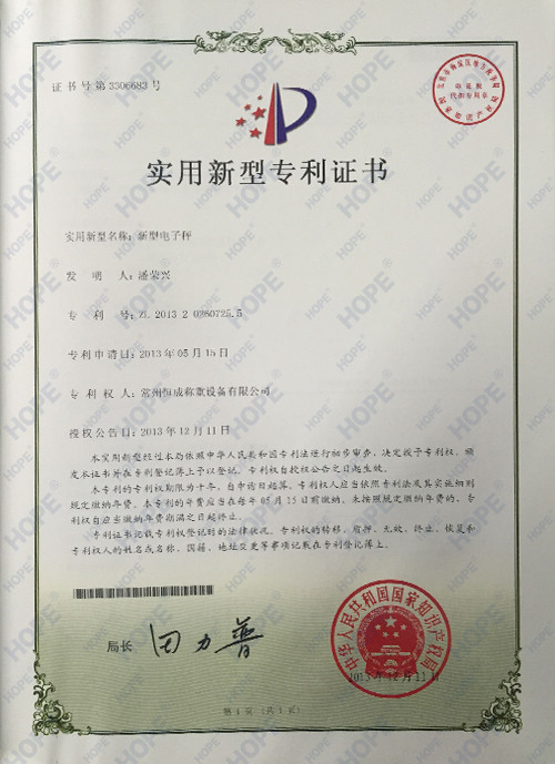 China SMARTWEIGH INSTRUMENT CO.,LTD Certificações