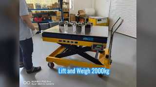 Balança de mesa de elevação hidráulica SMARTWEIGH 2000kg industrial